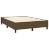 vidaXL Cama com molas/colch&atilde;o 140x190 cm tecido castanho-escuro
