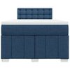 vidaXL Cama boxspring com colch&atilde;o 120x190 cm tecido azul