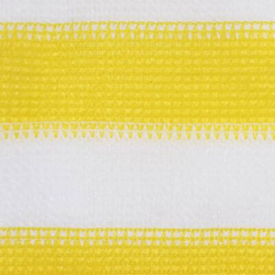 vidaXL Tela de varanda 75x300 cm PEAD amarelo e branco