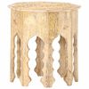 vidaXL Mesa de apoio &Oslash;48 cm madeira de mangueira maci&ccedil;a