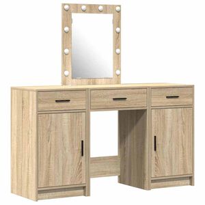vidaXL Mesa de vestir Castanho 50 x 41 x 135 cm Derivados de Madeira