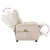 vidaXL Cadeira de massagem Creme 93.5 x 67.5 x 101.5 cm tecido