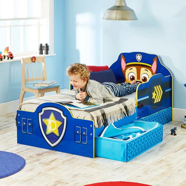 Paw Patrol Cama de criança com gavetas 145x68x77 cm azul WORL268007