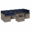 vidaXL Conjunto de Sof&aacute; de Jardim com almofada 8 pcs Cinzeto