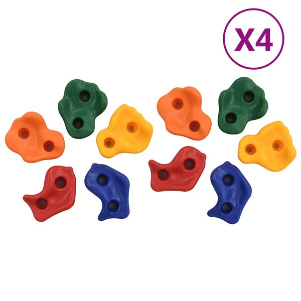 vidaXL Pedras de escalada 40 pcs PE multicolorido