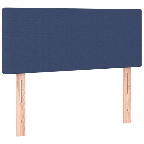 vidaXL Cabeceira de cama tecido 100x5x78/88 cm azul