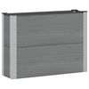 vidaXL Canteiro de jardim elevado Cinzento 100 x 30 x 72 cm alu.