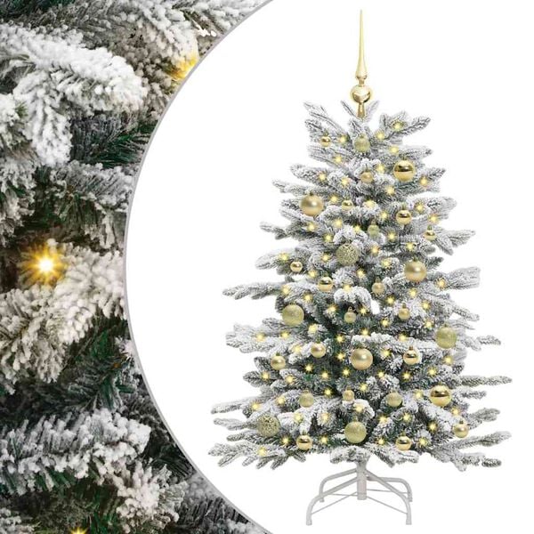 vidaXL &Aacute;rvore de Natal Articulada Artificial Branco 120 cm PE e PVC