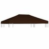 vidaXL Cobertura de gazebo 310 g/m&sup2; 3x4 m castanho