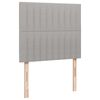 vidaXL Cama boxspring com colch&atilde;o 120x190 cm tecido cinzento-claro