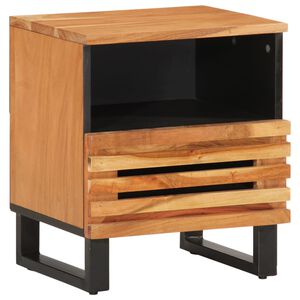 vidaXL Mesa de cabeceira 40x34x46 cm madeira de ac&aacute;cia maci&ccedil;a