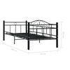 vidaXL Estrutura sofá-cama 90x200 cm metal preto