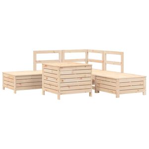 vidaXL 6 pcs conjunto sof&aacute;s de jardim madeira de pinho maci&ccedil;a