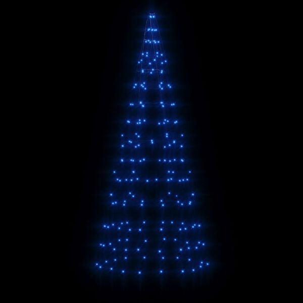 vidaXL LED &Aacute;rvore de Natal no mastro 200 LEDs Azul 180 cm