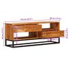 vidaXL Gabinete para TV com gaveta Natural 110 x 30 x 44 cm