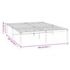 vidaXL Estrutura de cama 160x200 cm metal branco