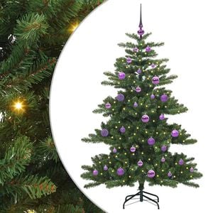 vidaXL &Aacute;rvore de Natal Articulada Artificial Verde 150 cm PVC e A&ccedil;o