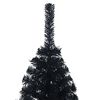 vidaXL &Aacute;rvore de Natal Artificial Pr&eacute;-iluminada Preto 150 cm PVC