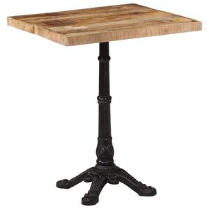 vidaXL Mesa bistr&ocirc; 60x60x77 cm madeira de mangueira &aacute;spera