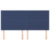 vidaXL Cabeceira Azul 200x5x118/128 cm Tecido