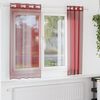 vidaXL Cortinas de voile com ilh&oacute;s 2 pcs vermelho tinto