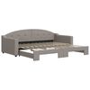 vidaXL Sof&aacute;-cama com gavet&atilde;o 90x200 cm tecido cinzento-acastanhado