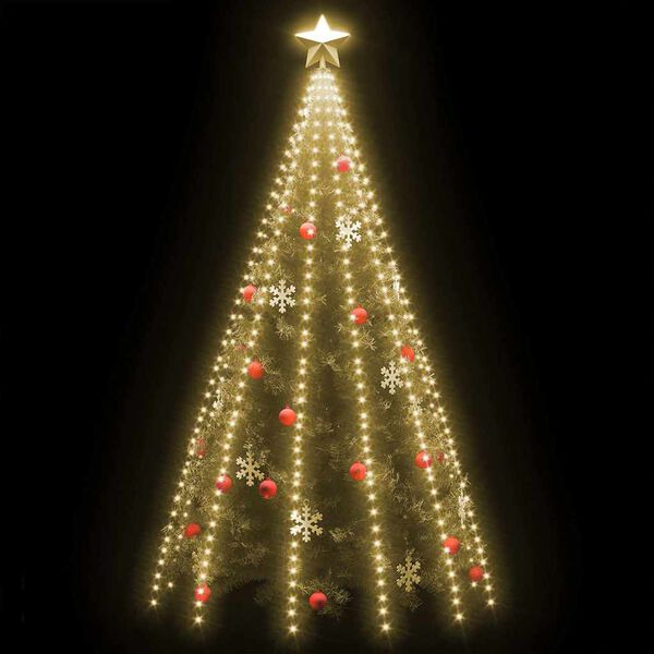 vidaXL Cord&atilde;o de luzes para &aacute;rvore de Natal 500 luzes LED 500 cm