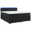 vidaXL Cama box spring com colch&atilde;o Preto 160 x 200 cm Veludo