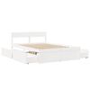 vidaXL Cama sem colchão 120x200 cm madeira de pinho maciça branco