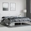 vidaXL Estrutura de cama com cabeceira 200x200 cm metal branco