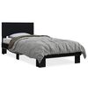 vidaXL Estrutura de cama 75x190 cm derivados de madeira e metal preto