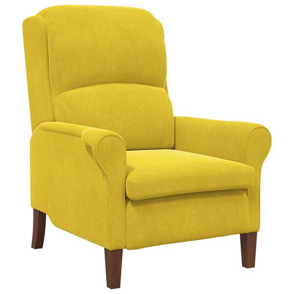 vidaXL poltrona Amarelo 76 x 94 x 102 cm Veludo