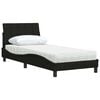 vidaXL Cama com colch&atilde;o Hanko 90x190 cm tecido preto