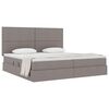 vidaXL Cama com arruma&ccedil;&atilde;o e colch&atilde;o Cinzento-acastanhado 200 x 200 cm