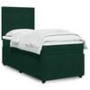 vidaXL Cama com molas/colch&atilde;o 100x200 cm veludo verde-escuro