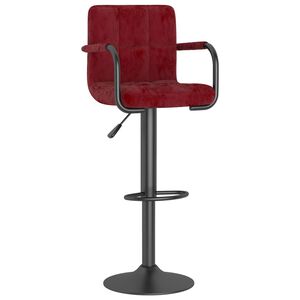 vidaXL Banco de bar veludo vermelho tinto