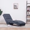 vidaXL Chaise longue de massagens camur&ccedil;a artificial cinzento