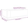 vidaXL Mesa de centro luzes LED Infinity 116x69x40 cm branco