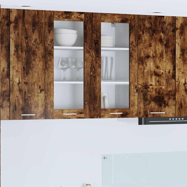 vidaXL Arm&aacute;rio suspenso com porta Carvalho Defumado 80 x 31 x 80 cm