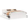 vidaXL Cama sem colch&atilde;o com cabeceira 200x200 cm pinho maci&ccedil;o branco