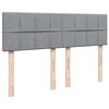 vidaXL Cama com molas/colch&atilde;o 140x190 cm tecido cinzento-claro