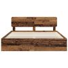 vidaXL Estrutura da Cama com cabeceira Madeira antiga 200 x 200 cm
