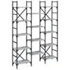 vidaXL Estante 127,5x28,5x172,5cm derivados de madeira cinzento sonoma