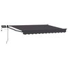 vidaXL Toldo retr&aacute;til manual com LEDs Antracite 3 x 2,5 m
