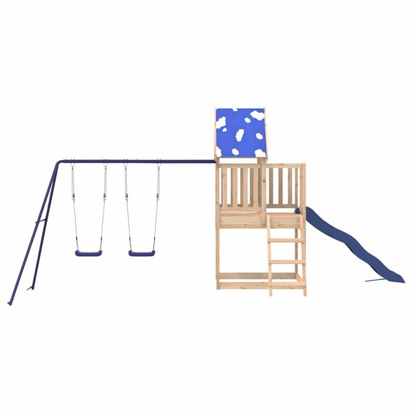 vidaXL Conjunto de brincar p/ exterior madeira de pinho maci&ccedil;a