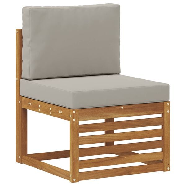 vidaXL Conjuntos de sof&aacute;s com almofada 8 pcs Cinza Natural e Claro