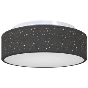 vidaXL L&acirc;mpada de teto com holofotes Preto 38 x 38 x 13,5 cm tecido