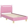 vidaXL Estrutura de Cama Infantil com Cabeceira Rosa 80 x 160 cm