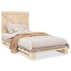 vidaXL Estrutura de cama com cabeceira 100x200cm pinho maci&ccedil;o