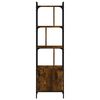 vidaXL Estante c/ porta 44,5x30x154,5cm deriv. madeira carvalho fumado